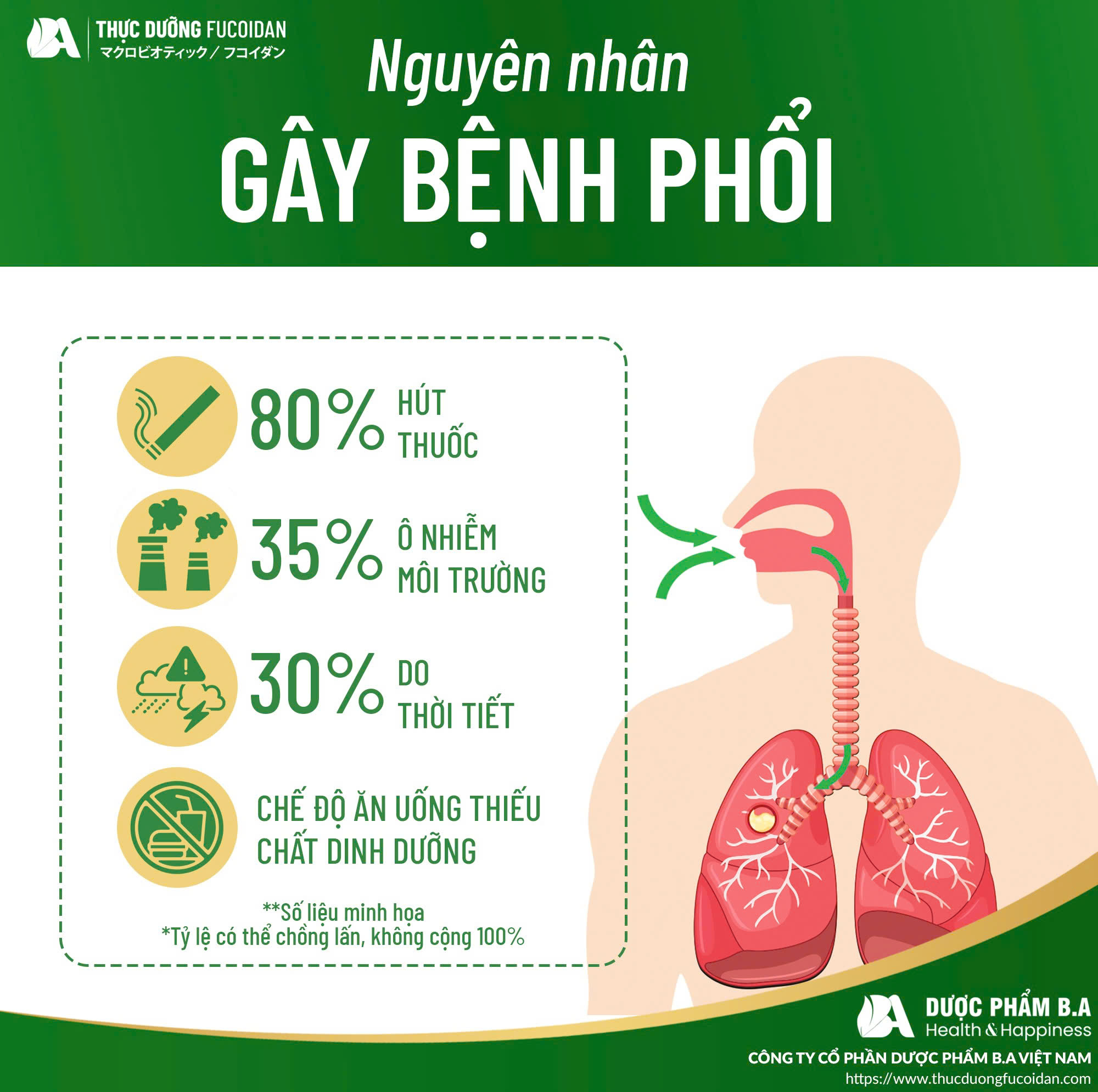 Chế độ ăn thực dưỡng với bệnh phổi như thế nào?